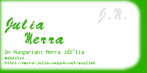 julia merra business card